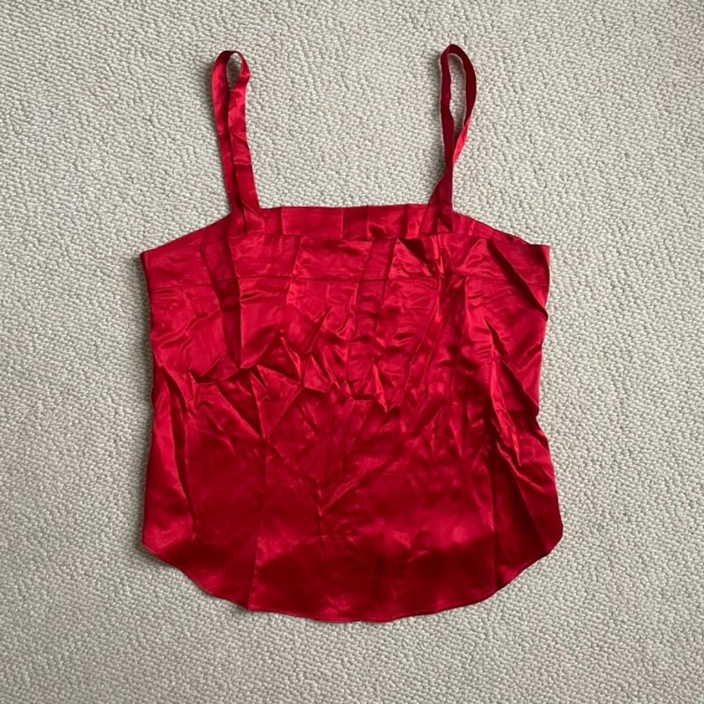 100% Silk Nordstrom red camisole L
